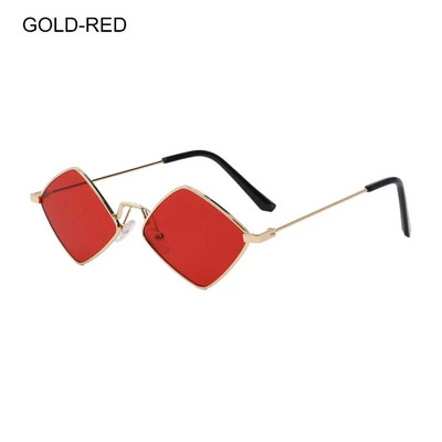 Ochelari de soare retro în formă de diamant 2024, metal, umbrele de soare neregulate, ochelari pentru bărbați, femei, lentile colorate, ochelari de soare, unisex