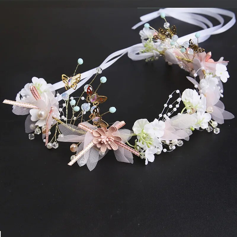 Κρυστάλλινο μαργαριτάρι στεφάνι νύφης λουλούδι στεφάνι νυφικό φόρεμα κεφαλής Παιδικό στεφάνι αξεσουάρ κεφαλής