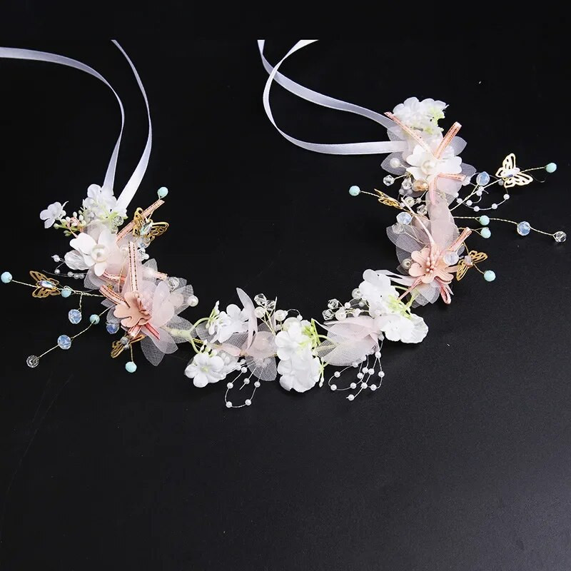 Κρυστάλλινο μαργαριτάρι στεφάνι νύφης λουλούδι στεφάνι νυφικό φόρεμα κεφαλής Παιδικό στεφάνι αξεσουάρ κεφαλής