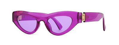 Дамски слънчеви очила с котешко око Дамски винтидж малки рамки Луксозна марка Секси слънчеви очила Cateye Женски модни нюанси UV400 очила