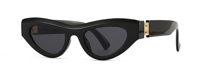 Дамски слънчеви очила с котешко око Дамски винтидж малки рамки Луксозна марка Секси слънчеви очила Cateye Женски модни нюанси UV400 очила