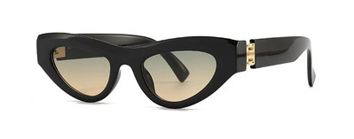 Дамски слънчеви очила с котешко око Дамски винтидж малки рамки Луксозна марка Секси слънчеви очила Cateye Женски модни нюанси UV400 очила