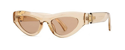 Дамски слънчеви очила с котешко око Дамски винтидж малки рамки Луксозна марка Секси слънчеви очила Cateye Женски модни нюанси UV400 очила