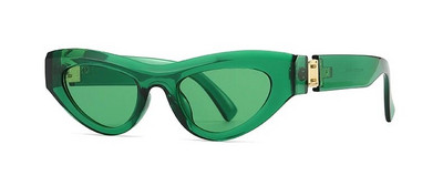 Дамски слънчеви очила с котешко око Дамски винтидж малки рамки Луксозна марка Секси слънчеви очила Cateye Женски модни нюанси UV400 очила