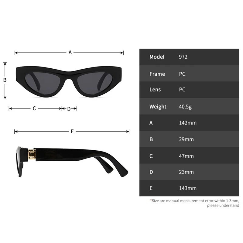 Дамски слънчеви очила с котешко око Дамски винтидж малки рамки Луксозна марка Секси слънчеви очила Cateye Женски модни нюанси UV400 очила