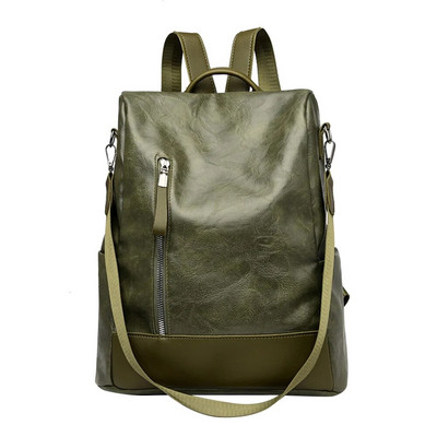 Μόδα δερμάτινο σακίδιο πλάτης για γυναίκες Εφηβική φοιτήτρια Σχολικές τσάντες ώμου ρετρό μαλακές PU College Αντικλεπτικά Σακίδιο ταξιδιού