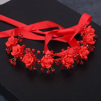 Crystal Pearl Flower Hairband Γυναικεία νυφικό στεφάνι γάμου Νύφη γιρλάντα Head Hoop Headbands Κοσμήματα για τα μαλλιά