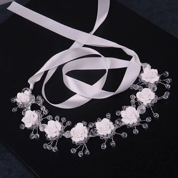 Crystal Pearl Flower Hairband Γυναικεία νυφικό στεφάνι γάμου Νύφη γιρλάντα Head Hoop Headbands Κοσμήματα για τα μαλλιά