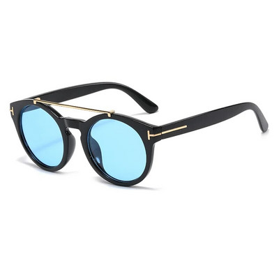 CRIXALIS Ретро кръгли слънчеви очила Дамски двойни лъчи Дизайн Слънчеви очила за жени Реколта Anti Glare шофиране Shades Lady UV400