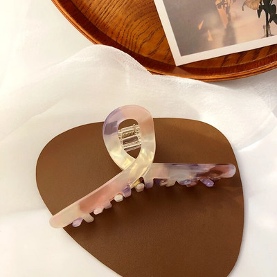 Bilandi Κομψή λεοπάρ στάμπα Κλιπ μαλλιών Μεγάλο κλιπ οξικής αρπαγής Ρετρό νύχια μαλλιών για γυναίκες Αξεσουάρ μαλλιών Styling μαλλιών