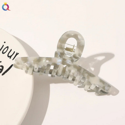 Bilandi Κομψή λεοπάρ στάμπα Κλιπ μαλλιών Μεγάλο κλιπ οξικής αρπαγής Ρετρό νύχια μαλλιών για γυναίκες Αξεσουάρ μαλλιών Styling μαλλιών