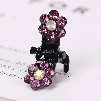 12 ΤΕΜ/1 Σετ Μόδας Γυναικείες φουρκέτες Κρυστάλλινα λουλούδια Μίνι Barrettes Δώρο για Παιδικά Μαλλιά Claw Lovely Clip Αξεσουάρ μαλλιών για κορίτσια