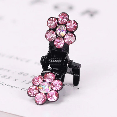 12 ΤΕΜ/1 Σετ Μόδας Γυναικείες φουρκέτες Κρυστάλλινα λουλούδια Μίνι Barrettes Δώρο για Παιδικά Μαλλιά Claw Lovely Clip Αξεσουάρ μαλλιών για κορίτσια