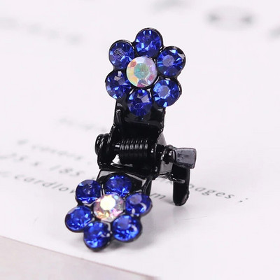 12 ΤΕΜ/1 Σετ Μόδας Γυναικείες φουρκέτες Κρυστάλλινα λουλούδια Μίνι Barrettes Δώρο για Παιδικά Μαλλιά Claw Lovely Clip Αξεσουάρ μαλλιών για κορίτσια