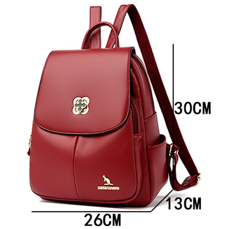 Висококачествена кожена тъкан с вдлъбнатини LOGO Раница с голям капацитет Раница против кражба Нови известни дамски дизайнерски ученически чанти