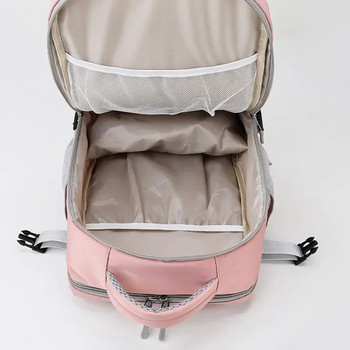 Γυναικείο Σακίδιο Ταξιδίου Μεγάλης χωρητικότητας Αδιάβροχο Αντικλεπτικό Casual Daypack Τσάντα με λουράκι αποσκευών και θύρα φόρτισης USB σακίδια πλάτης