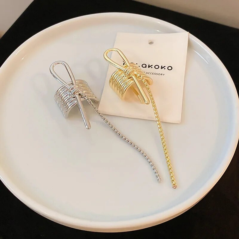 Корейска минималистична метална щипка за коса с конска опашка Висококачествени нокти за коса за жени Персонализирани модни аксесоари за коса Женски