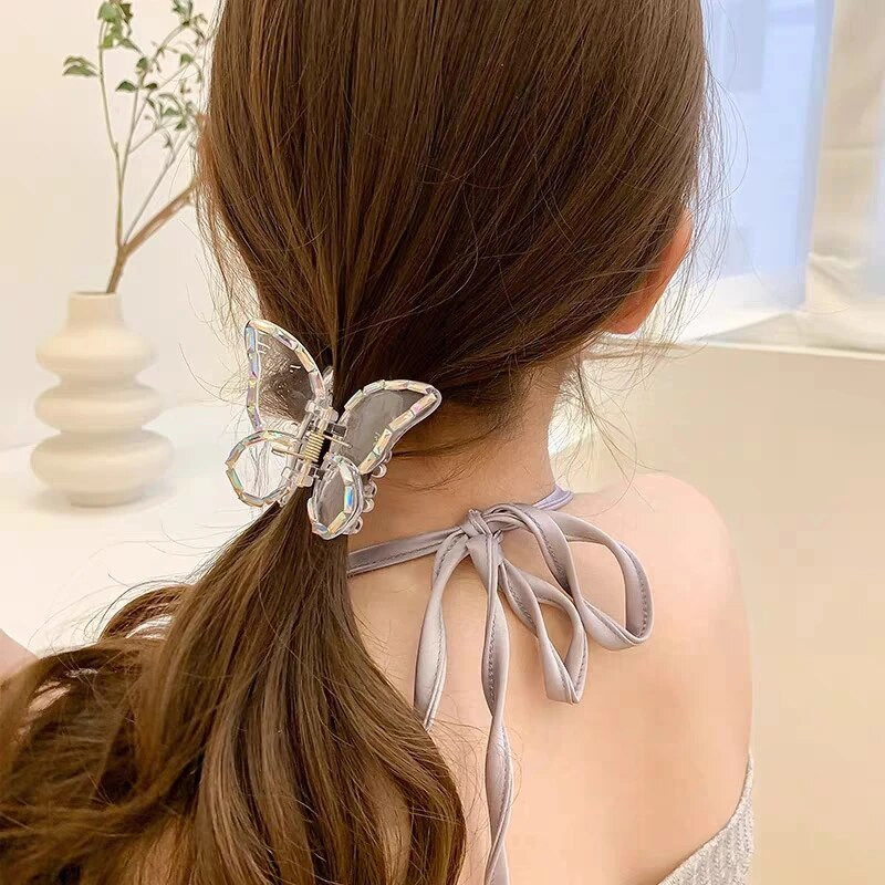 Πολύχρωμο κλιπ μαλλιών πεταλούδα μαργαριτάρι Γυναικεία γλυκά μοντέρνα μαλλιά νύχια καβούρια ακρυλικά γεωμετρικά καλύμματα κεφαλής Barrettes
