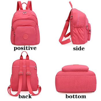 Практична едноцветна ученическа чанта с голям капацитет против кражба, найлонова чанта за през рамо, модни известни дамски дизайнерски раници