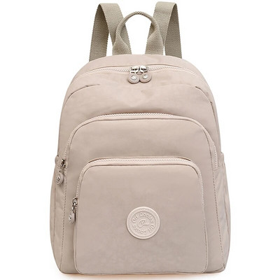 Πρακτική, μεγάλης χωρητικότητας, μονόχρωμη σχολική τσάντα Anti Theft Anti Splash Nylon Shoulder Bag Fashion Famous Women Designer Backpack