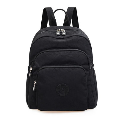 Πρακτική, μεγάλης χωρητικότητας, μονόχρωμη σχολική τσάντα Anti Theft Anti Splash Nylon Shoulder Bag Fashion Famous Women Designer Backpack