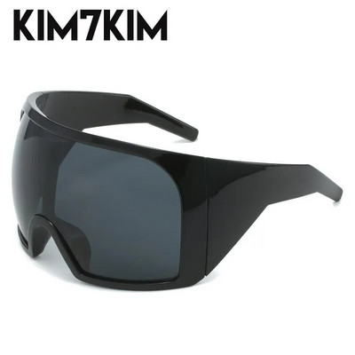 Извънгабаритна маска Пънк очила слънчеви очила Жени Мъже 2023 Тенденция Y2k Спортни слънчеви очила Женски ретро 2000's Shield One Piece Sunglasses