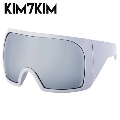 Извънгабаритна маска Пънк очила слънчеви очила Жени Мъже 2023 Тенденция Y2k Спортни слънчеви очила Женски ретро 2000's Shield One Piece Sunglasses