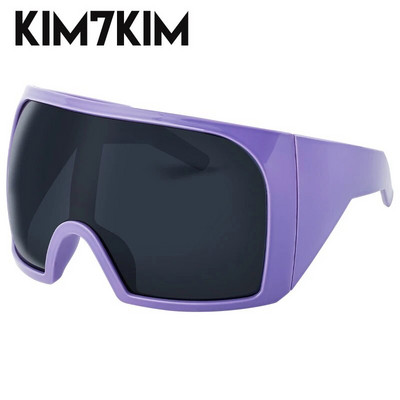 Извънгабаритна маска Пънк очила слънчеви очила Жени Мъже 2023 Тенденция Y2k Спортни слънчеви очила Женски ретро 2000's Shield One Piece Sunglasses