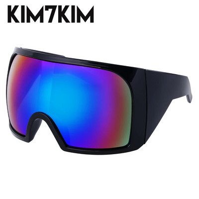 Извънгабаритна маска Пънк очила слънчеви очила Жени Мъже 2023 Тенденция Y2k Спортни слънчеви очила Женски ретро 2000's Shield One Piece Sunglasses