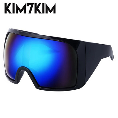 Извънгабаритна маска Пънк очила слънчеви очила Жени Мъже 2023 Тенденция Y2k Спортни слънчеви очила Женски ретро 2000's Shield One Piece Sunglasses