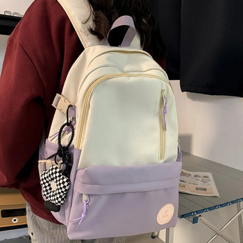 Момиче Сладка ученическа чанта за пътуване Модерна дамска ученическа раница Kawaii Страхотна женска найлонова колежанска раница Модна дамска чанта за книга за лаптоп
