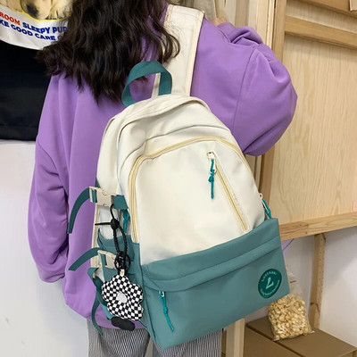 Κορίτσι Χαριτωμένη σχολική τσάντα ταξιδιού Μοντέρνα μαθητική τσάντα πλάτης Lady Kawaii Cool γυναικεία νάιλον κολεγιακή σακίδιο πλάτης μόδας Γυναικεία τσάντα βιβλίου φορητού υπολογιστή