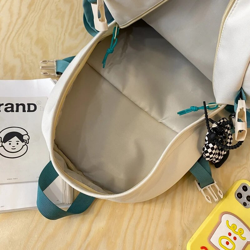 Момиче Сладка ученическа чанта за пътуване Модерна дамска ученическа раница Kawaii Страхотна женска найлонова колежанска раница Модна дамска чанта за книга за лаптоп