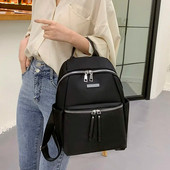 Дамска ежедневна раница SEETIC Ученическа раница Дамски чанти Пътна едноцветна раница Дамска водоустойчива ученическа раница Oxford