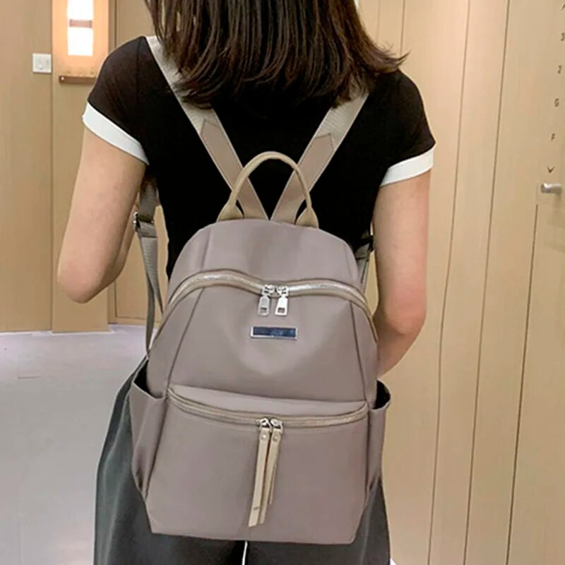 Дамска ежедневна раница SEETIC Ученическа раница Дамски чанти Пътна едноцветна раница Дамска водоустойчива ученическа раница Oxford