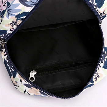 Дамска раница с дизайн на цветя Многофункционална висококачествена найлонова дамска чанта през рамо Нови дамски чанти против кражба Sac Femme