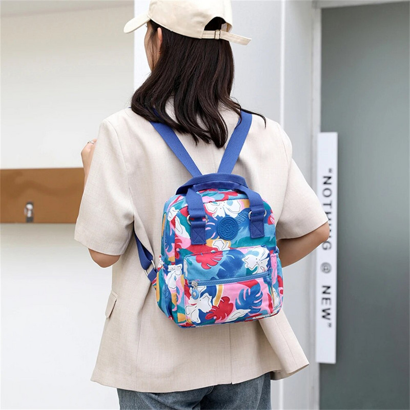 Ženski ruksak s dizajnom cvjetnog uzorka Višenamjenska visokokvalitetna najlonska ženska torba na rame Nove ženske torbe protiv krađe Sac Femme