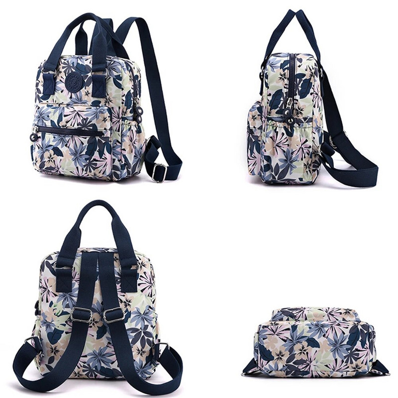 Ženski ruksak s dizajnom cvjetnog uzorka Višenamjenska visokokvalitetna najlonska ženska torba na rame Nove ženske torbe protiv krađe Sac Femme