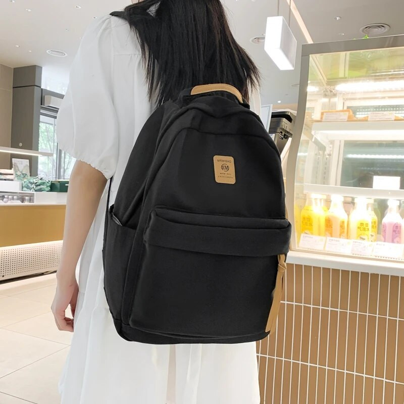 JULYCCINO Jednostavan jednobojni ruksak za ruke Ženska najlonska vodootporna studentska torba Dječačka fakultetska školska torba Slatki ruksak za tinejdžerice