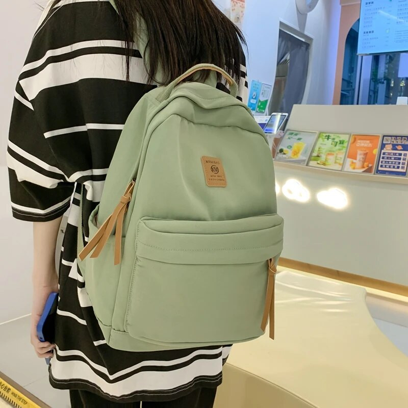 JULYCCINO Jednostavan jednobojni ruksak za ruke Ženska najlonska vodootporna studentska torba Dječačka fakultetska školska torba Slatki ruksak za tinejdžerice