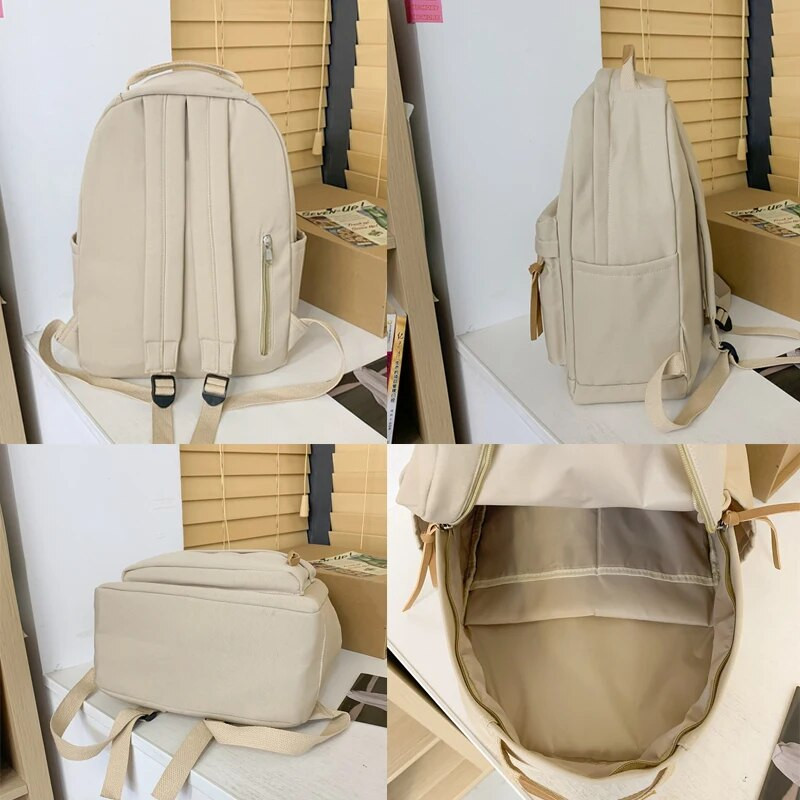 JULYCCINO Jednostavan jednobojni ruksak za ruke Ženska najlonska vodootporna studentska torba Dječačka fakultetska školska torba Slatki ruksak za tinejdžerice