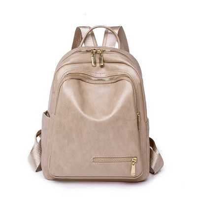 Γυναικείο δερμάτινο σακίδιο πλάτης designer Style Υψηλής ποιότητας ρετρό μονόχρωμο σχολικές τσάντες casual γυναικεία τσάντα πλάτης