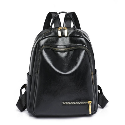 Γυναικείο δερμάτινο σακίδιο πλάτης designer Style Υψηλής ποιότητας ρετρό μονόχρωμο σχολικές τσάντες casual γυναικεία τσάντα πλάτης