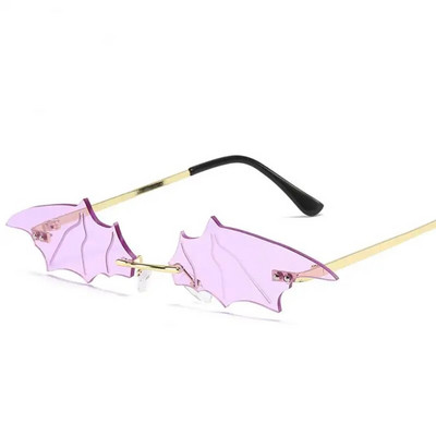 Modne sunčane naočale u obliku šišmiša za 2023. Retro uniseks trend naočale bez okvira Oculos De Sol sjenila za putovanja s leptirima UV400 sunčane naočale