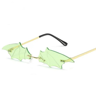 Modne sunčane naočale u obliku šišmiša za 2023. Retro uniseks trend naočale bez okvira Oculos De Sol sjenila za putovanja s leptirima UV400 sunčane naočale