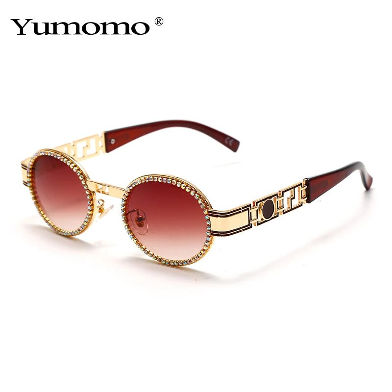 Fashion Oval Diamond γυαλιά ηλίου Νέα γυναικεία ανδρικά πολυτελή στρας αποχρώσεις ηλίου γυαλιά ντεγκραντέ Γυαλιά φακού Γυναικεία γυαλιά οράσεως UV400