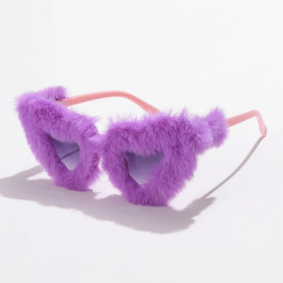 Νέα γυαλιά ηλίου Cat Eye Γυναικεία Μαλακή Γούνα Βελούδινη Kardashan Ανδρικά Γυαλιά Ηλίου Γυναικείες Ζεστές Αποχρώσεις Punk Χειροποίητα Γυαλιά για Πάρτυ