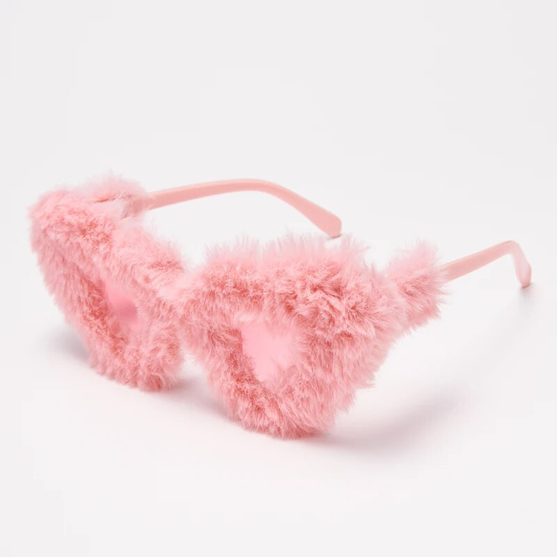 Νέα γυαλιά ηλίου Cat Eye Γυναικεία Μαλακή Γούνα Βελούδινη Kardashan Ανδρικά Γυαλιά Ηλίου Γυναικείες Ζεστές Αποχρώσεις Punk Χειροποίητα Γυαλιά για Πάρτυ