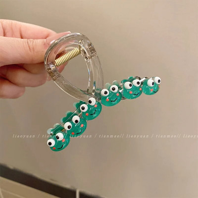 Fashion Smiley Face Hair Claw Girl Clip Hair Crab Ponytail πλεξούδα Μεγάλο κλιπ μαλλιών Claw Fashion πολυτελή γυναικεία αξεσουάρ μαλλιών