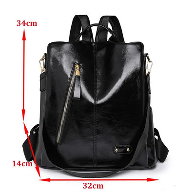 Γυναικεία ποιοτικά δερμάτινα σακίδια πλάτης Μόδα Αντικλεπτικά σακίδια πλάτης για γυναίκες 2022 Μπεζ χακί σχολική τσάντα Κορεάτικη Mochila Mujer Sac A Dos